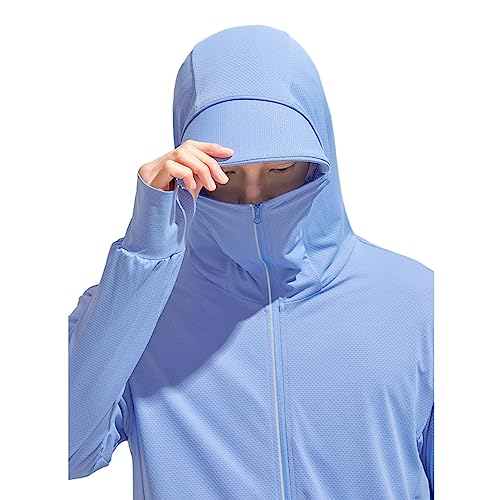 Men's Full Zip UPF 50+ Sun Protection Hoodie Long Sleeve Shirts with Pockets,Lightweight Hoodies for Men for Fishing (Color : Dark Gray, Size : 4X)3