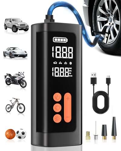 NOBIWA Tire Inflator Portable Air Compressor，Cordless & 12V DC Air Inflator