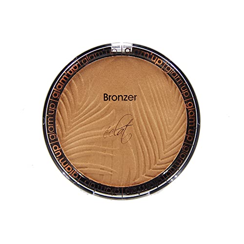 Glam'Up Paris - Poudre Compacte Bronzante - Poudre Bronzante Lumineuse - Éclat - Longue Tenue - 16 gr - Doré