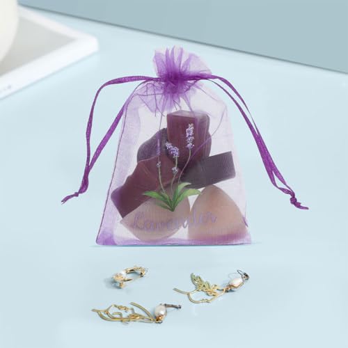 20 bolsas de malla lavanda perfumadas para almacenamiento miniatura 6