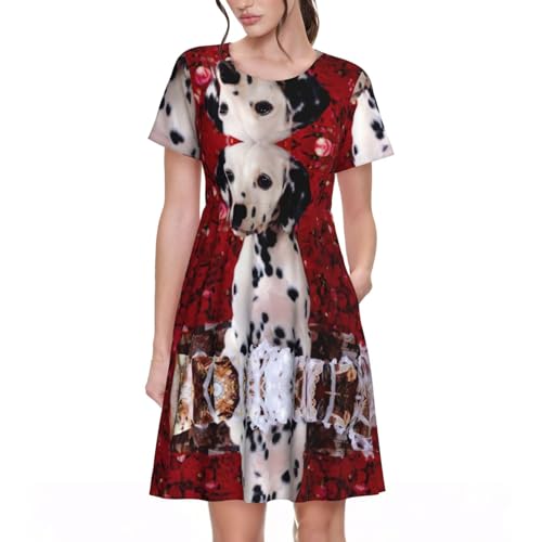 Robe d'été mi-longue dalmatien idéale pour vos balades et sorties décontractées