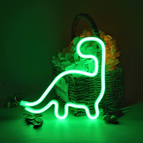 Dinosaur Neon Sign Night Light, Lovenite Usb & Battery Operated Glowing Neon Decorative Green Color Led Light Wall Decor For Room Party Bar Decorations (Dinosaurb) #TOP5