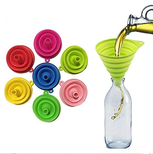 Mini Silicone Gel Practical Collapsible Foldable Funnel Hopper for Kitchen Tools