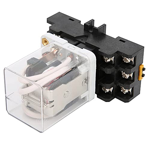 Relé JQX-38F 24V con base de 12V CC para control industrial 7