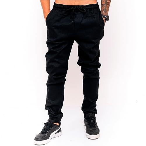 Calça Jogger Masculina Lycra Elastano Com Punho Elástico (G, Gelo)