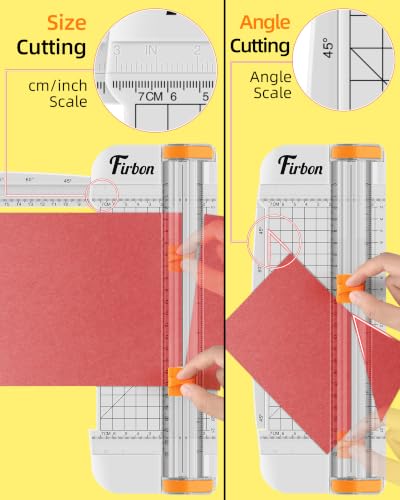 Image of Firbon A5 Paper Cutter, Small Straight Paper Trimmer with Side Ruler