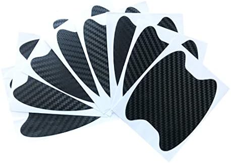 Rodway 8pcs Universal 3D Carbon Fiber Car Door Handle Paint Scratch Protector Sticker Auto Door Handle Scratch Cover…