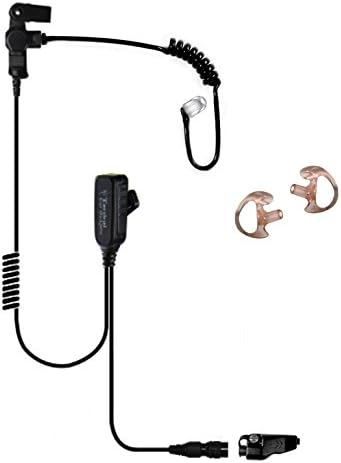Tactical Ear Gadgets Hawk Lapel Microphone with Quick Release for Kenwood NX and TK Series Multi-Pin Radios (Black Tube)