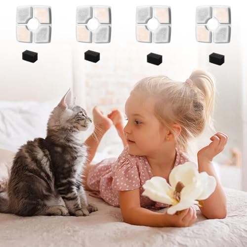 Set de filtros de carbón activo para fuentes de agua para gatos miniatura 5