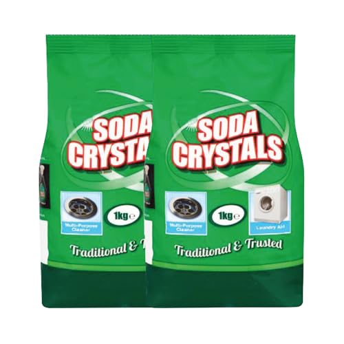 Soda Crystal 1kg (Pack of 2) - All-Purpose Cleaning Crystals | Multi-Purpose Cleaner for Home and Kitchen | Removes Stains Grease and Grime Effectively