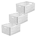 Produktbild Rotho Country 3er-Set Aufbewahrungsbox Rattan-Optik, Kunststoff (PP) BPA-frei, Weiss, 3 x A4+/28l, (43 x 33 x 21,5 cm), 3