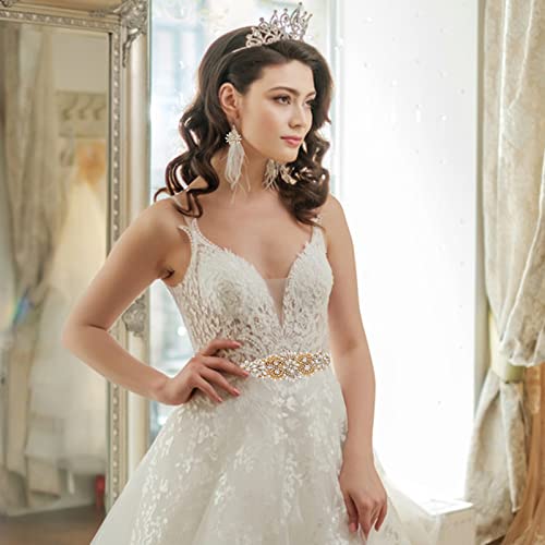 9 Pack Rhinestone Applique Crystal Wedding Applique Iron On Patch Applique Diy Sewing Appliques For Bridal Wedding Dress Clothes Shoes Decoration Handmade Wedding Accessories(Gold) #TOP5