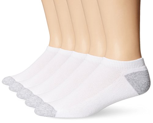 Hanes Ultimate Men's 5-Pack FreshIQ X-Temp No-Show Socks, White, Shoe Size: 6-12