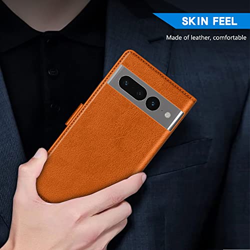 Image of ZZXX for Google Pixel 7 Pro Wallet Case Magnetic Closure 6.7 inch,Brown