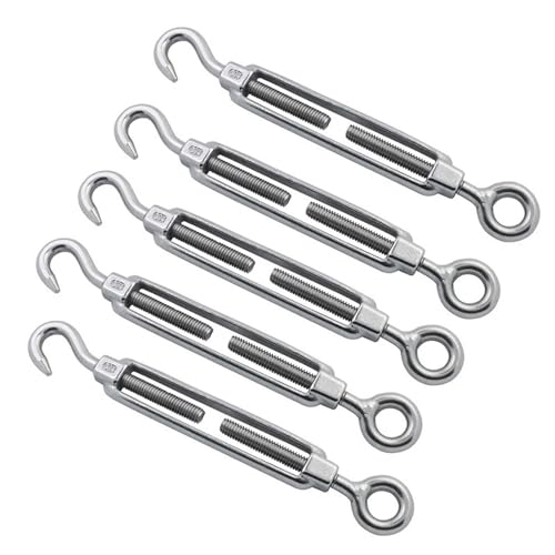 Tensionneur d'anneau M10 pour voile d'ombrage en acier inoxydable lot de 5 tendeurs de fil