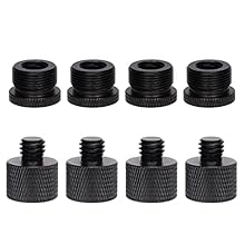 Package Content: You will receive 8pcs mic stand adapters, including 4 pcs 5/8 female to 3/8 male and 4 pcs 3/8 female to 5/8 male screw adapter threads; make a strong connection for your mic, avoid thread breaking off or mic falling off. High Qualit...