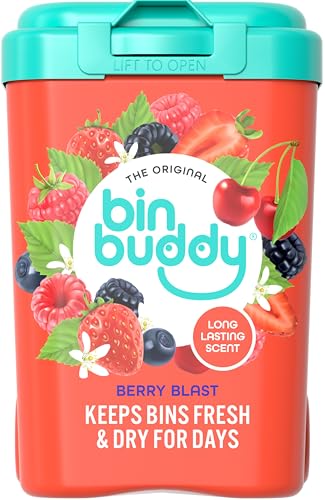 Bin Buddy Fresh Berry Blast, 450 g, ambientador en polvo, deja tu contenedor con un olor genial, adecuado para contenedores interiores y exteriores