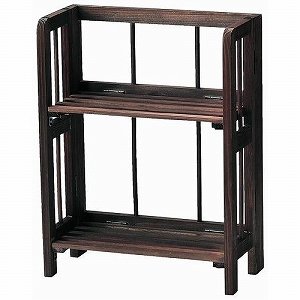Amazon｜ちどり産業 木製 ウッドラック 2段 ブラウン CW-016DBR