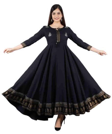 Women's Embroidered Anarkali Dress, Long Sleeve, Flared, Traditional Indian Ethnic Wear, Women Kurta,Anarkali Gown,Kurta and Kurti,Single Kurti for Women-image-45
