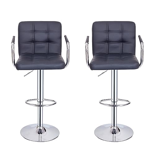 Panana Barhocker 2er Set, höhenverstellbare, Kunstleder Barstuhl mit PU-Bezug, 360° Drehstuhl mit...
