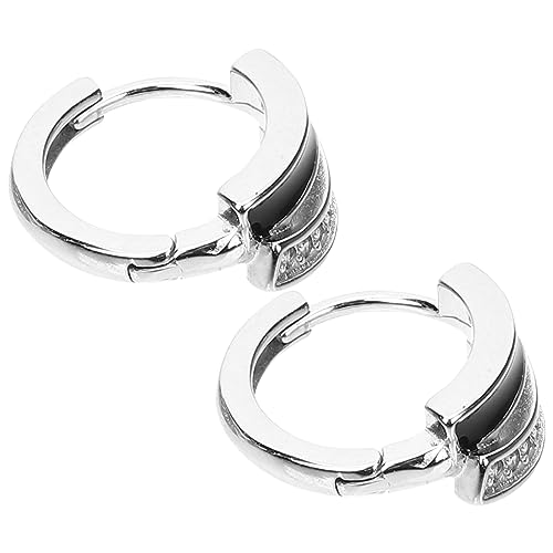 DEARMAMY 1 Par Pendientes De Diamantes Negros Cadenas Joyas Anillos Mini Oro Enhebrador Collares Estrella Corazón Semental Women Tachuelas Turquesa Pendientes De Moda Para Mujer Aleación