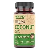 Deva Nutrition Vegan Virgin Coconut Oil Capsules, 90 Count