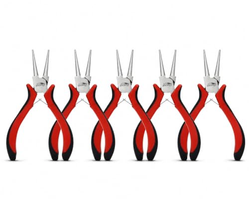 Image of 5-Piece Round Nose Pliers Set for Jewelry Making and Wire Wrapping