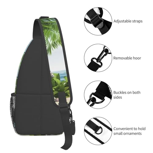 Bolso Cross Chest para Hombre y Mujer Negro miniatura 5