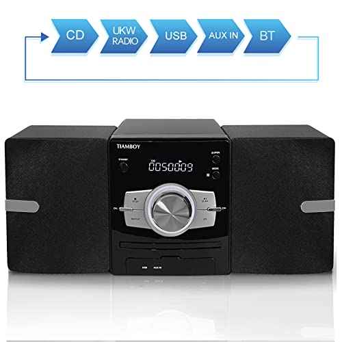 Chaîne HiFi Système Stéréo Bluetooth – avec Lecteur CD, Radio FM, Entrée USB, Entrée AUX-in, Grand écran LED et Bouton… - Les Beatles, Paul McCartney, John Lennon, RIngo Starr, George Harrison Chaîne HiFi Système Stéréo Bluetooth - avec Lecteur CD, Radio FM, Entrée USB, Entrée AUX-in, Grand écran LED et Bouton… – Image 4