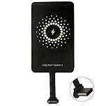 MyMAX - Wireless Charger USB Type C 1300mA Magic Tag Super Fast Qi Receiver and Adapter Compatible with Google Pixel, Samsung, Huawei, LG, Sony, Motorola, Nokia etc (Long, Plastic)