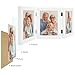 Frametory, 3 Picture Frames 5x7 Trifold Photo Frames Collage - Real Glass - Triple Folding (White, 1 Pack)