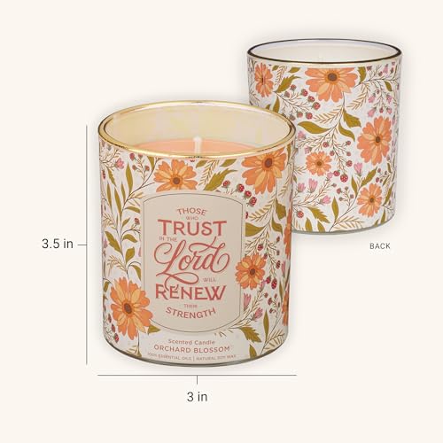 Image of Christian Art Gifts Trust in the Lord Scented Candle: Soy Wax, Bible Verse