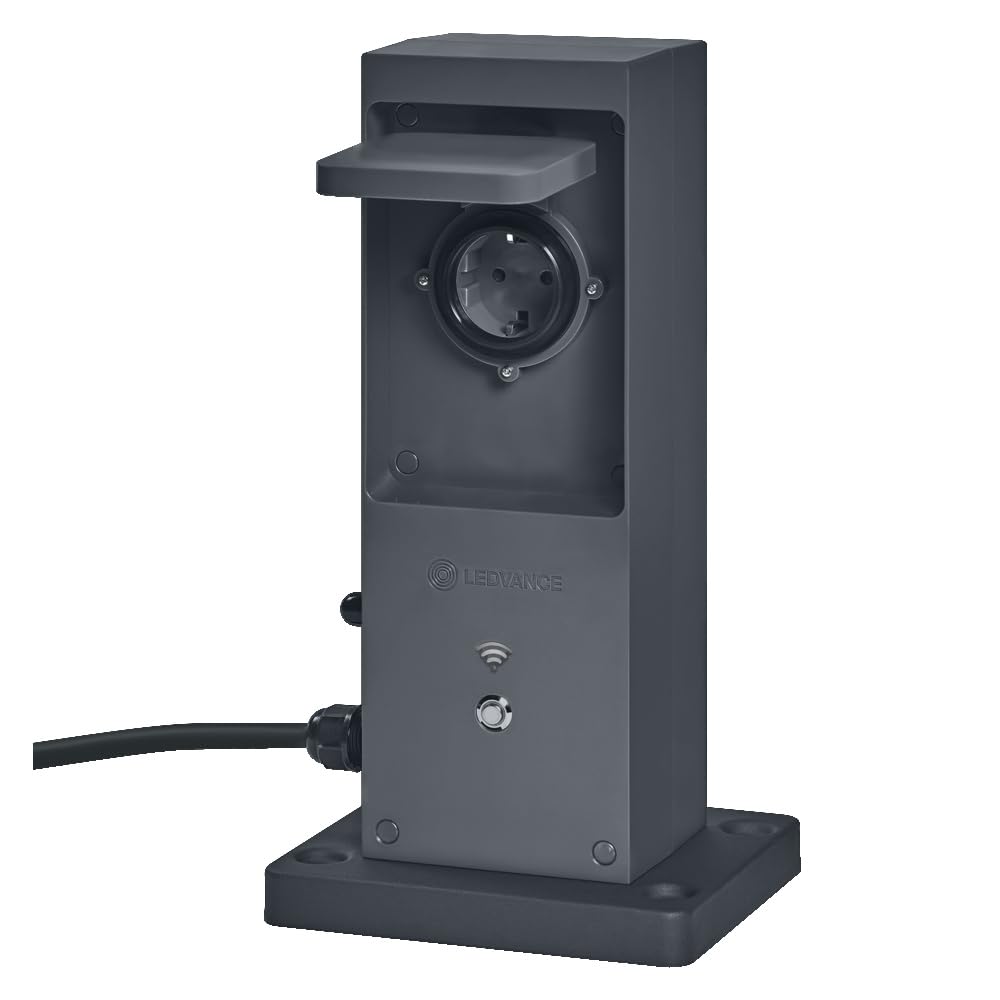 LEDVANCE SMART+ WiFi Outdoor Terminal EU avec répéteur intégré et 2 prises, blanc, 230 V, étend la zone WiFi extérieure, liaison d'appareils sans fil, contrôlable par application, garantie 3 ans, IP44