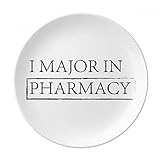 Paquet Quantité: 1 x plaque DIYthinker Citation I Major en Pharmacie en Porcelaine décorative Assiette à Dessert 8 Pouces Dîner Accueil Cadeau 21cm diamètre Multicolor