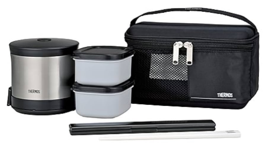 THERMOS(サーモス)保温弁当箱 弁当箱セット ブラック 黒 公式通販】サーモスの保温弁当箱 | サーモスオンラインショップ