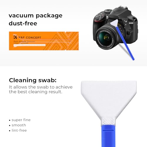 K&F Concept SKU.1617 24Mm Full Frame Sensor Cleaning Swab*10 + 20Ml Sensor Cleaner, Dslr Slr Digital Camera Cmos And Ccd Sensor Cleaning Swab Kits thumb #2