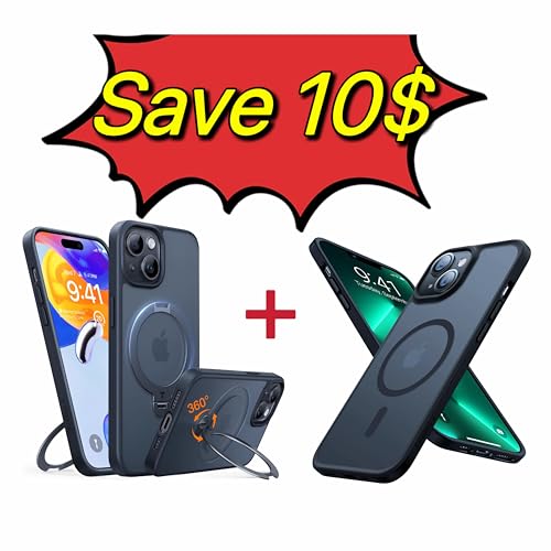 TORRAS 360°Spin Magnetic Stand for iPhone 15 Case
