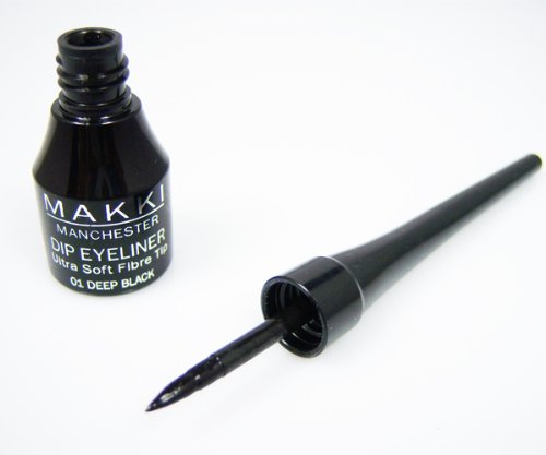 Matte Finish Deep Black Ultra Fine Tip and soft Dip Liquid Eyeliner 01 super long stay, high coverage, Eye Liner Colour Shade 01