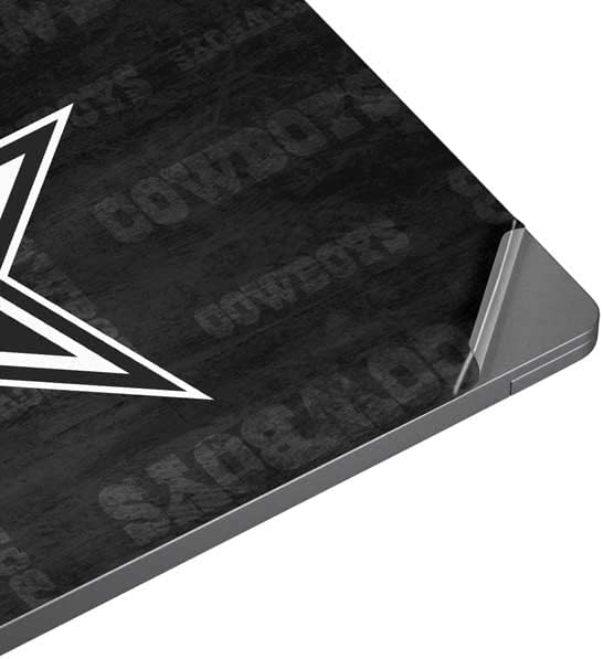 Skinit Laptop Decal Skin Compatible with Universal Laptop 17in (13.8 x 10in) - Officially Licensed NFL Dallas Cowboys Black & White Design