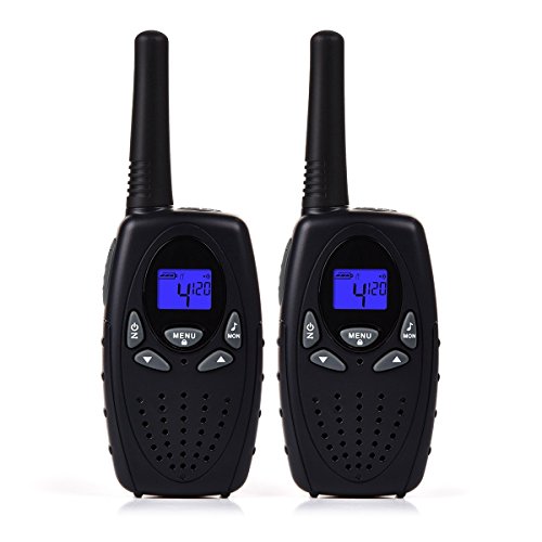 Preisvergleich Produktbild Funkprofi Walkie Talkie Set für Kinder PMR Funkgerät 8 Kanäle 2-Wege Radio Funkhandy Interphone mit LCD Display 2 Stück Schwarz