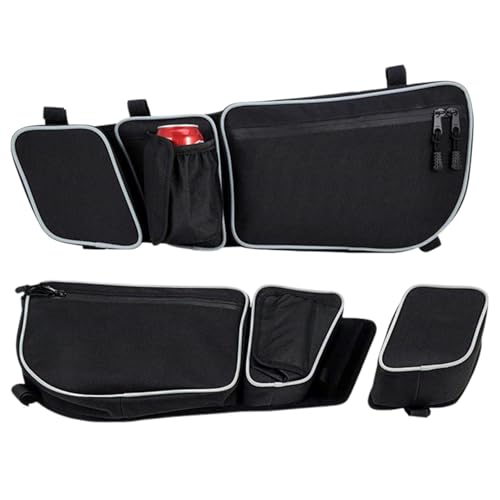 Set di 2 tasche laterali per sedile da auto per veicoli fuoristrada organizer per porte anteriori efficienti borse portaoggetti lato conducente e passeggero 900 g