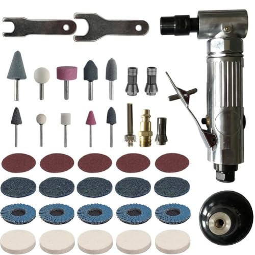 Image of Opatiny 90 Degree Air Die Grinder Kit 39PCS Pneumatic Polishing Tool Set for Wood