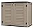 KINYING Outdoor Storage Shed - Horizontal Storage Cabinet Waterproof for Garden, Patio, Backyard, Storage Box for Easy Storage of Garbage Cans, Tools, Lawn Mower, 35 Cubic Feet,Dark Brown