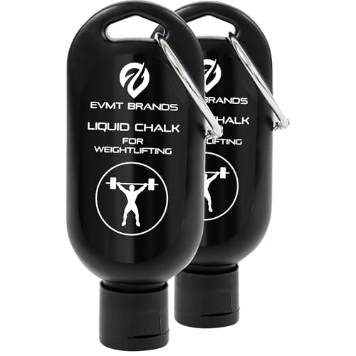 EVMT Brands Liquid Chalk, Mess Free Gym Chalk for Weightlifting, Gymnastics, Rock Climbing, Dancing. Sweat Resistant and Long Lasting for Stronger Grip. Package May Vary.