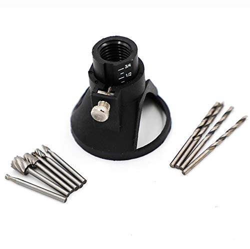 Kit découpe plaque de bois Dremel Outils rotatry Multi HSS forage Fraise Accessoir Précis rotatif à découper Positionneur