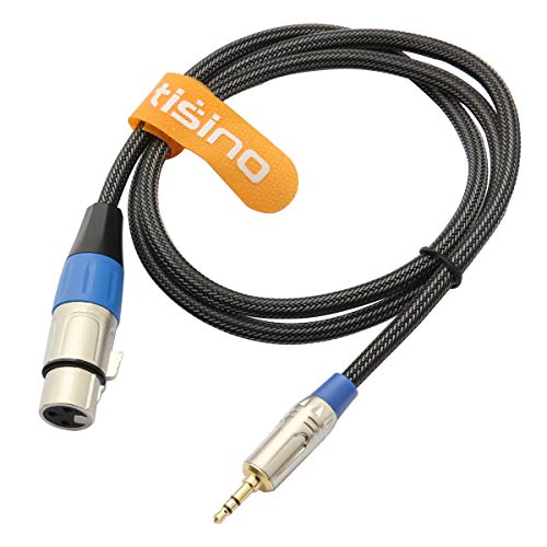 Tisino Cable XLR a Mini Jack, Cable Micrófono XLR Hembra a 3,5 mm para videocámaras, cámaras DSLR, dispositivo de grabación de computadora y más - 1M - imagen 8