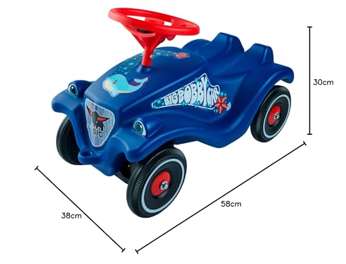 BIG-800056130 Pesce Big-Bobby-Car Classic Veicolo Adesivi In Design Oceano, Ragazze, Portata Fino A 50 Kg, Per Bambini A Partire Da 1 Anno, Blu, Singolarmente, Colore Vlau, Taglia Unica, 800056130 - 8