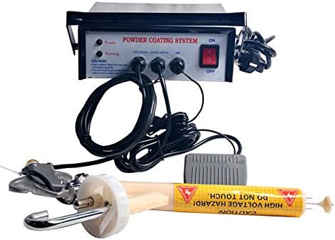 CGOLDENWALL Portable Powder Coating system paint Spray Gun coat with 2 stage adjustable for vehicles home or shop