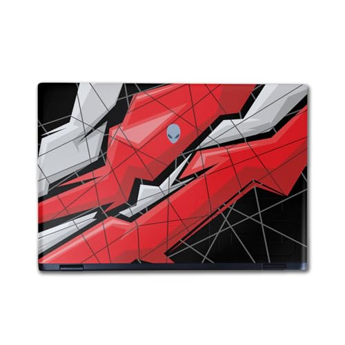Image of Laptop Skin Compatible with Alienware M16 R2 (2024) - Polygon Grunge - Premium 3M Vinyl Protective Wrap Decal Cover - Easy to Apply | Crafted in The USA by MightySkins