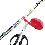 KELIFANG Straps de câble, attaches de câble réutilisables, 33 Ft 5 Rouleaux Crochet et boucle Nylon fixation bande de fil Organisateur, Gestion des câbles, Support de corde à prise automatique, Multi-couleur